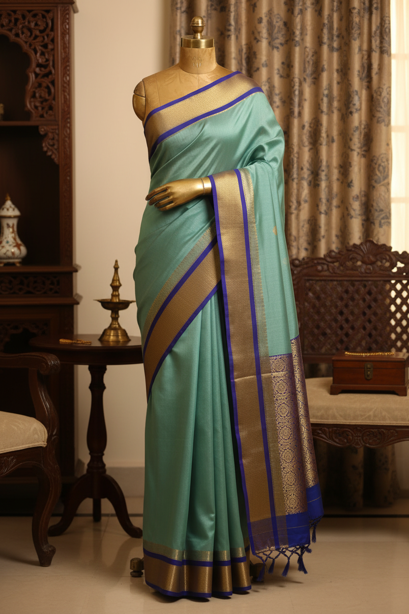 Mysore Silk Saree on Mannequin