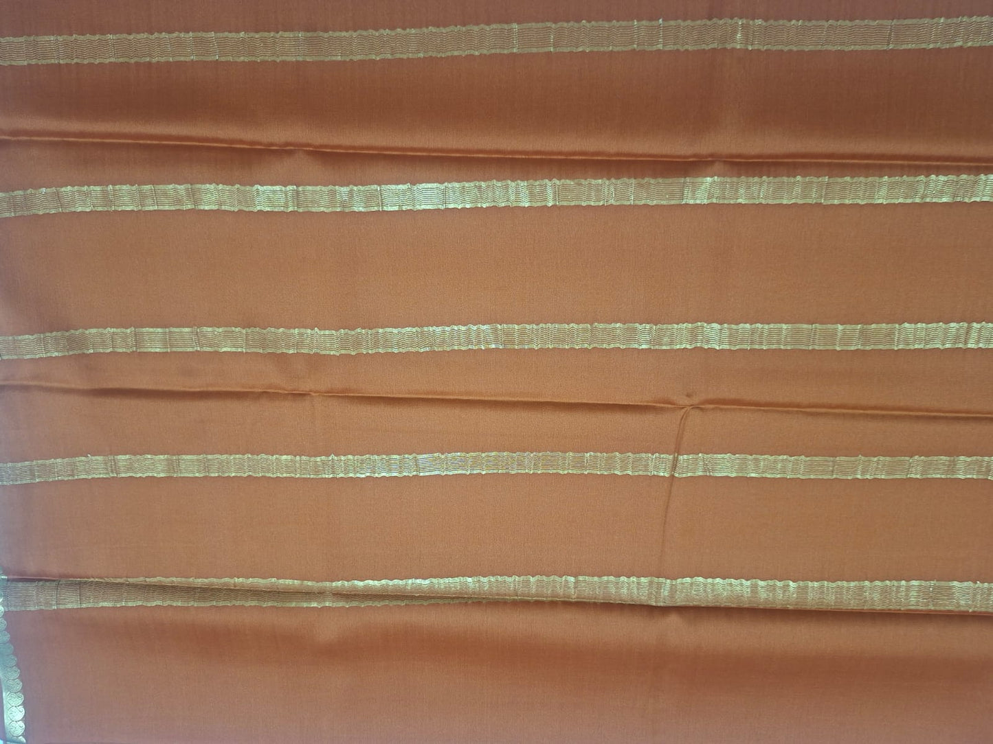 orange small mango pure mysore silk saree