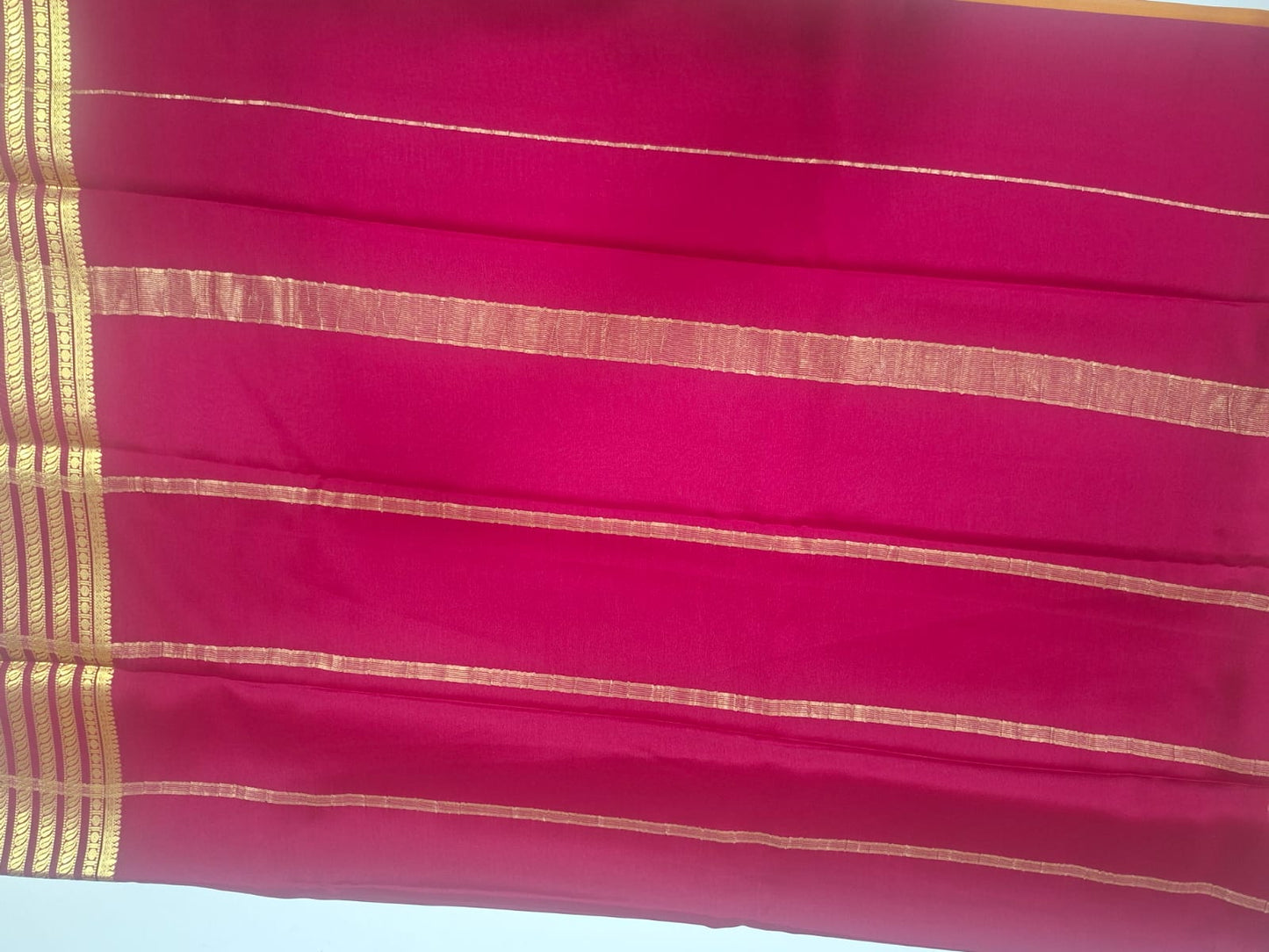 orange small mango pure mysore silk saree