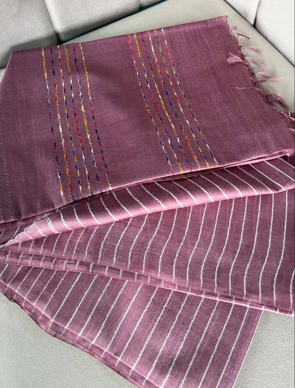 pink kota semi silk saree