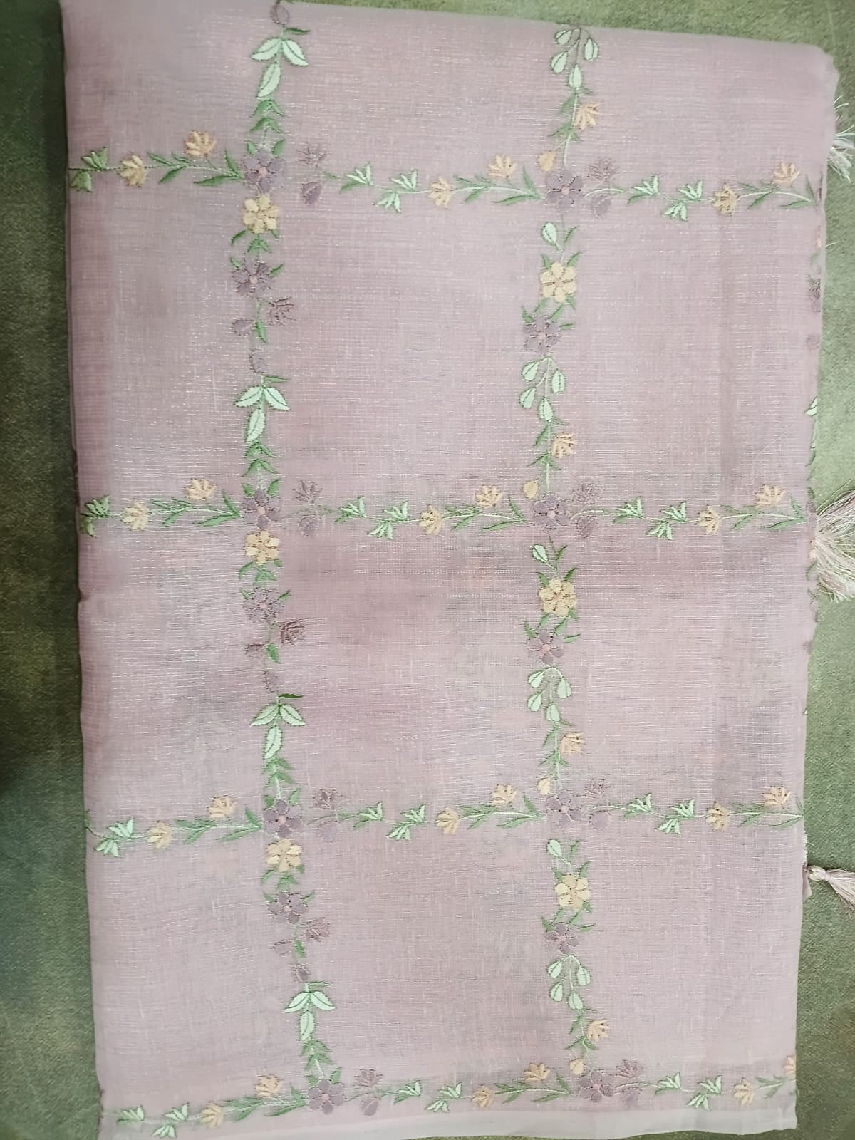 pink semi kota saree