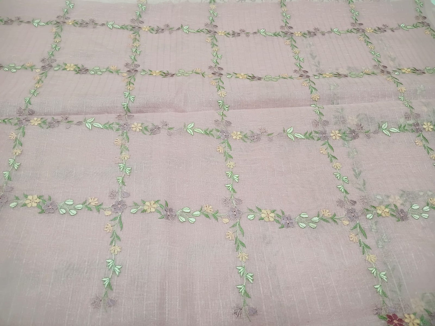 pink semi kota saree