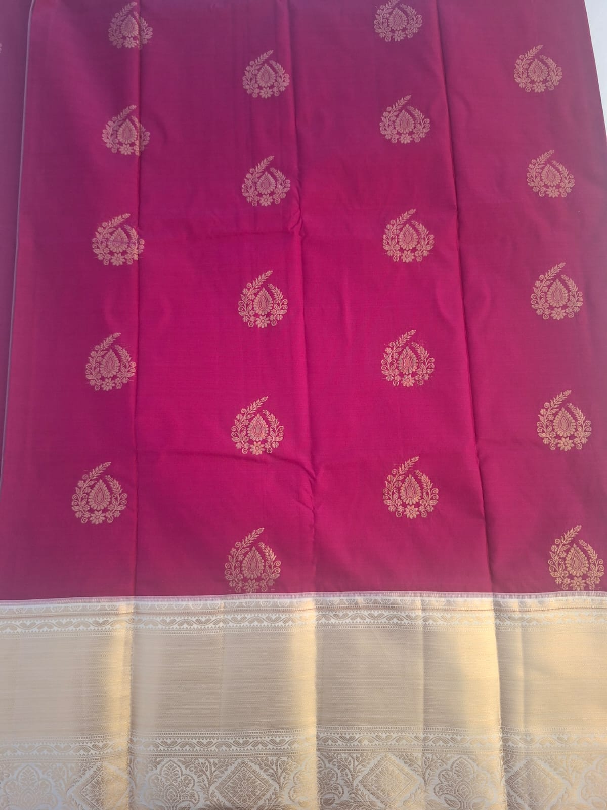 purple semi silk saree