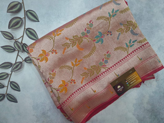 tussur georgette with paithani border saree 102