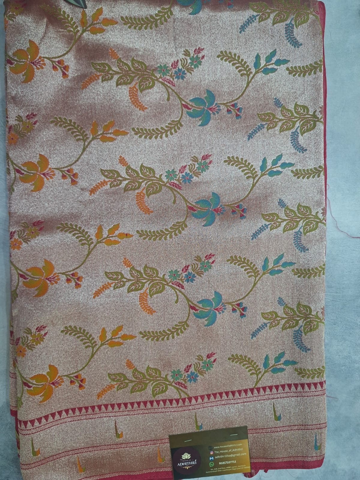 tussur georgette with paithani border saree 102