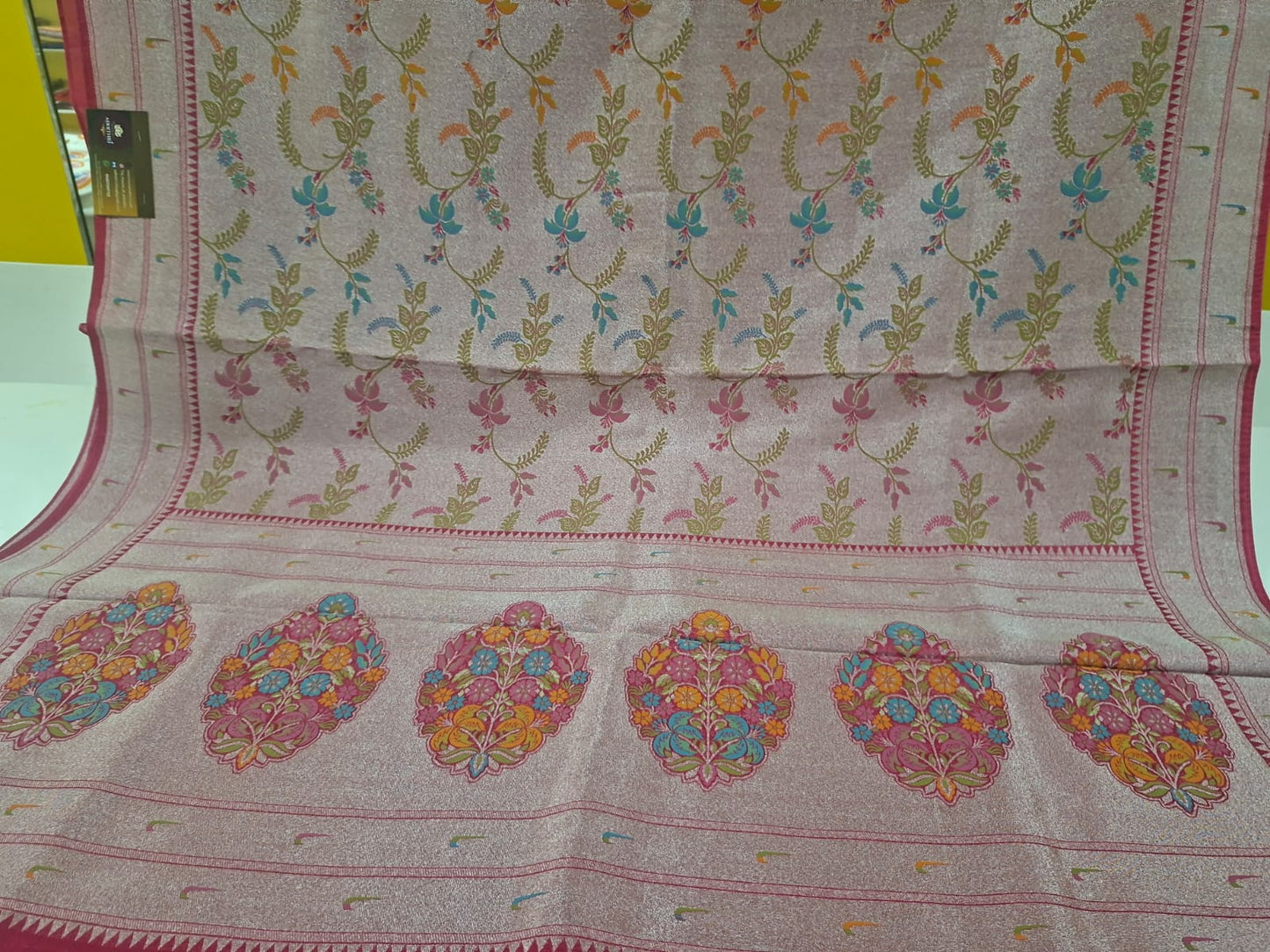 tussur georgette with paithani border saree 102