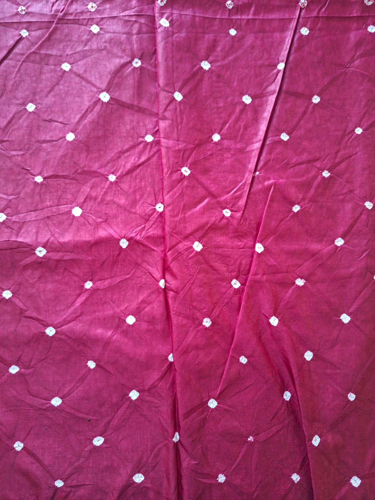 red banarasi georgette bandhani saree