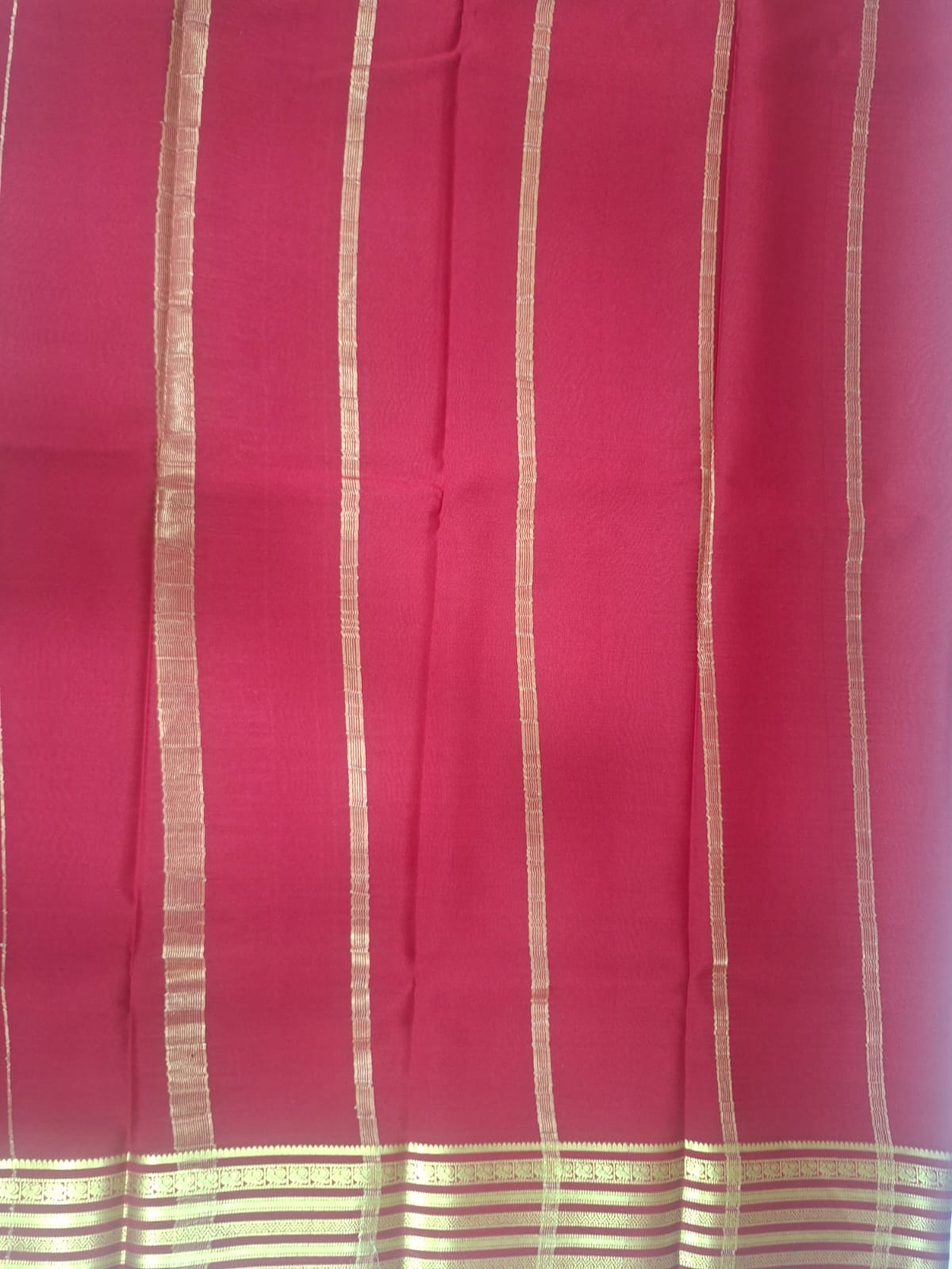 red pure mysore silk saree
