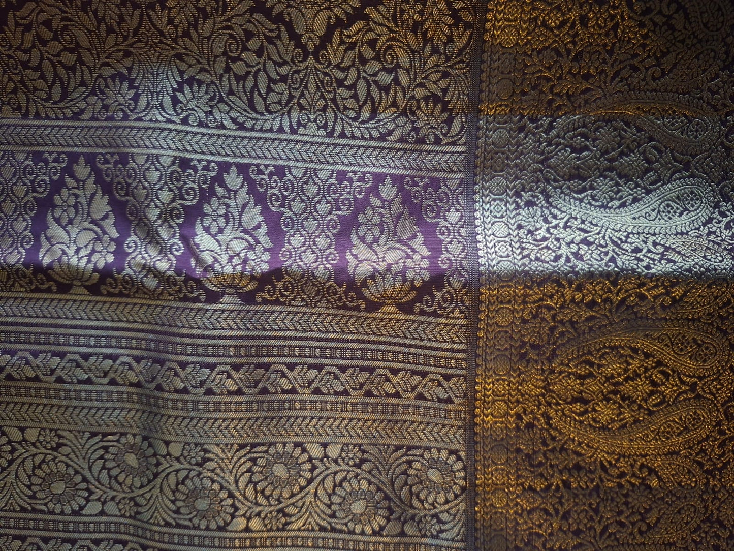 rust orange semi kanchi saree 101