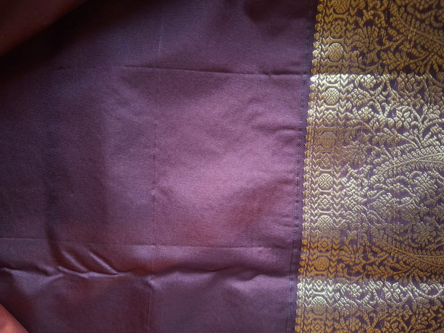 rust orange semi kanchi saree 101