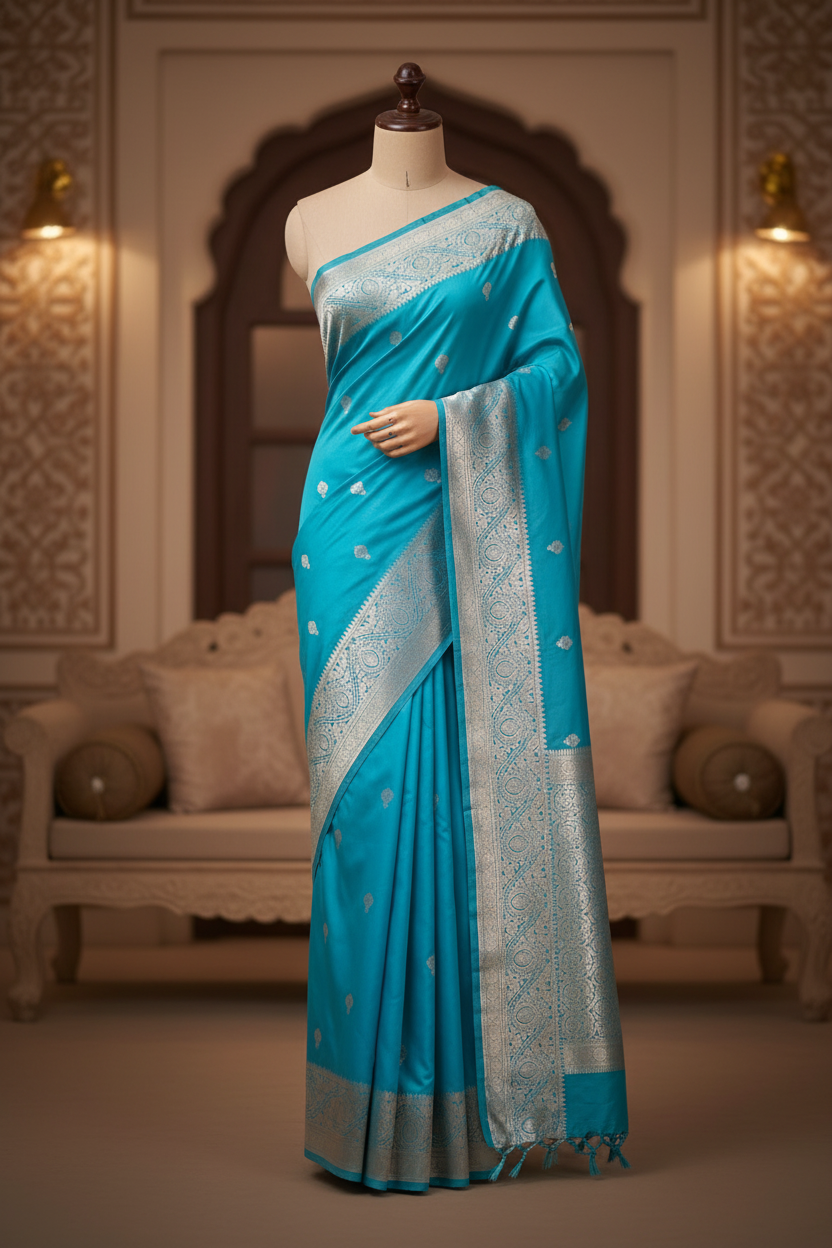 Semi Silk Saree on Mannequin