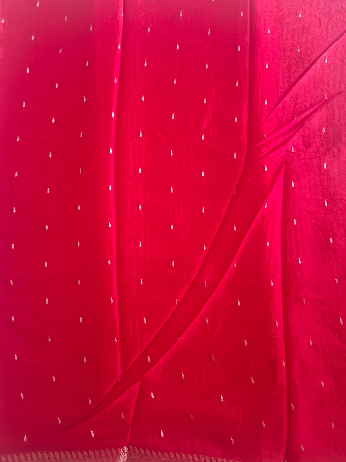 orange with copper zari semi georgette tikki 1