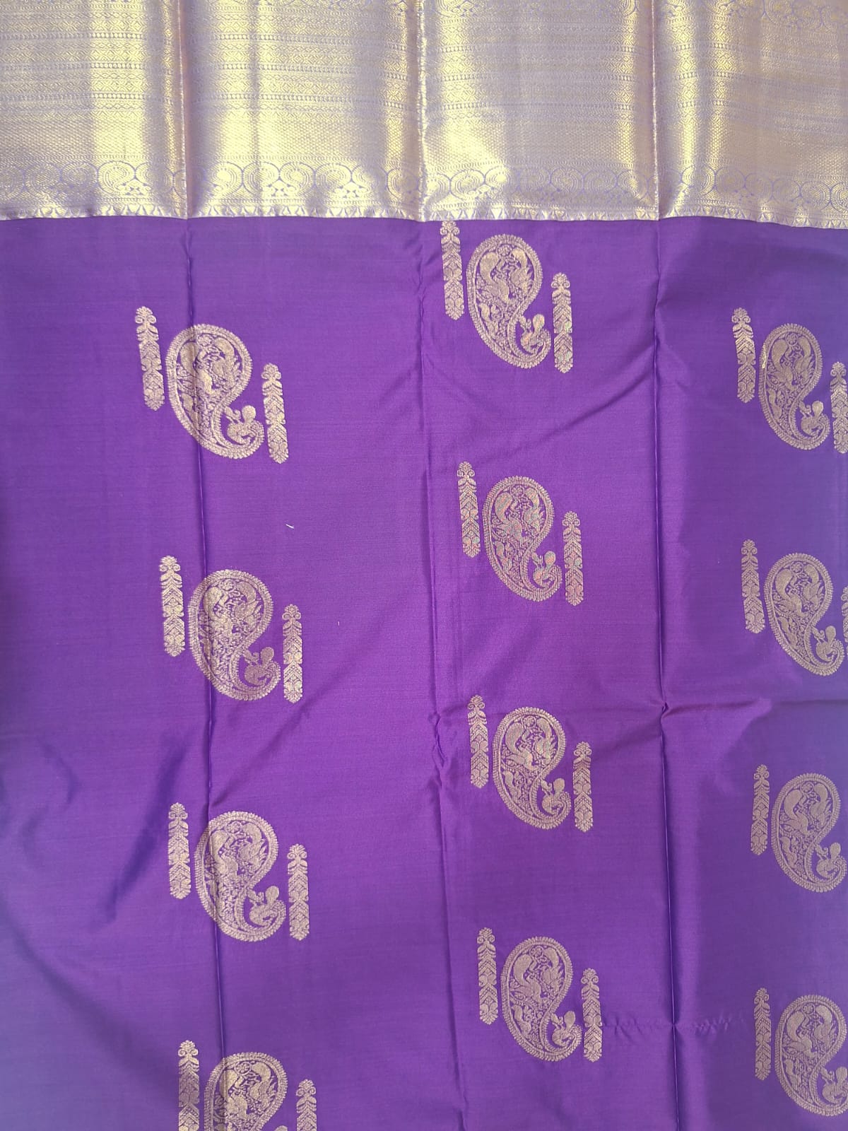 lavender semi  silk saree