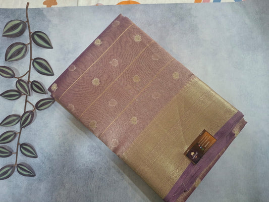 peach tissue saree 101