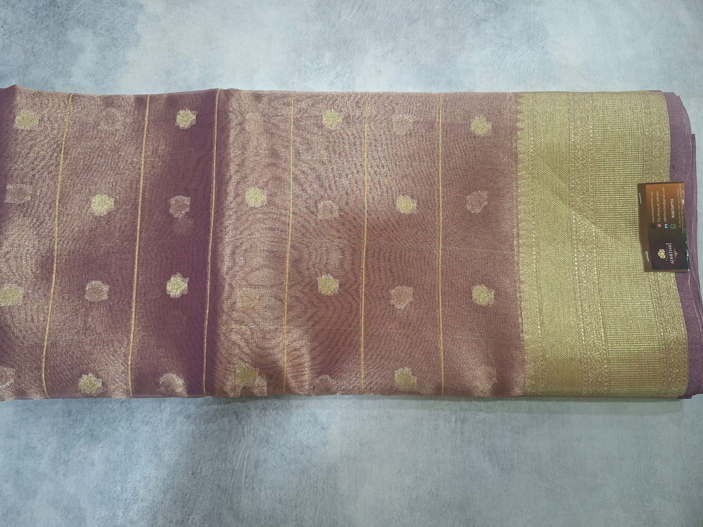 peach tissue saree 101