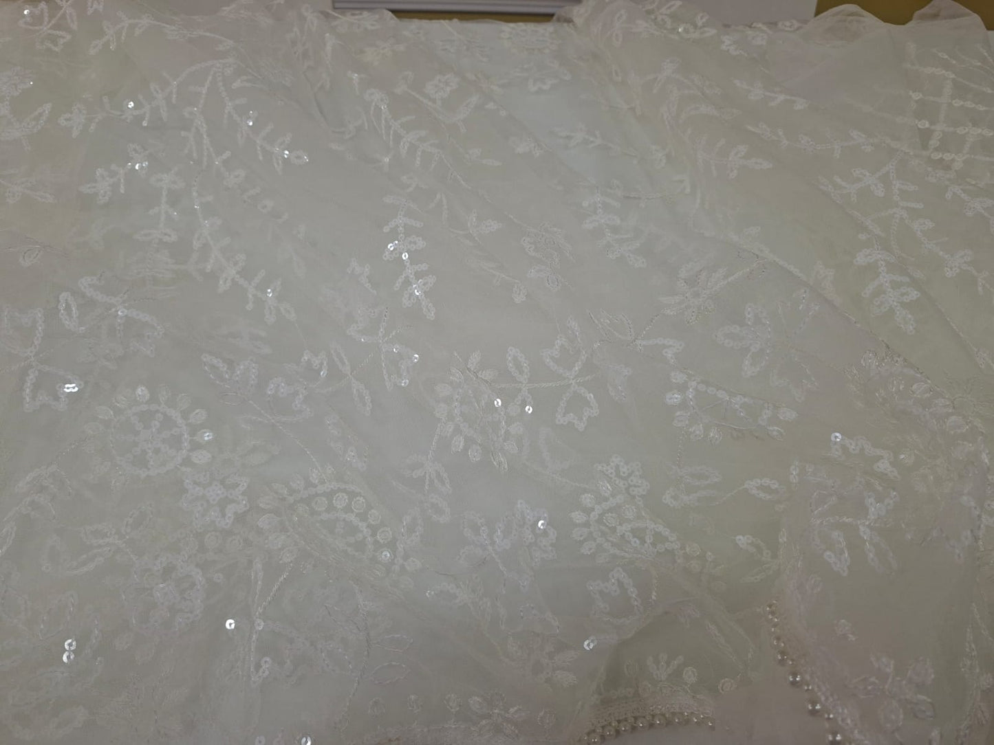 white net heavy embroidery