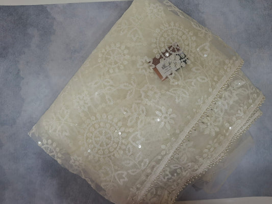 white net heavy embroidery