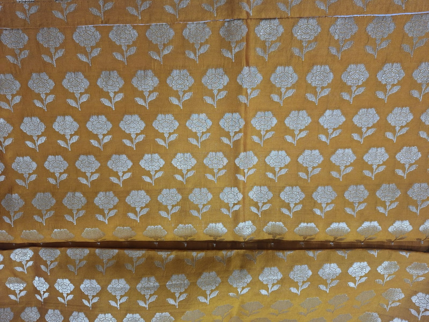 yellow  pure raw mango silk saree